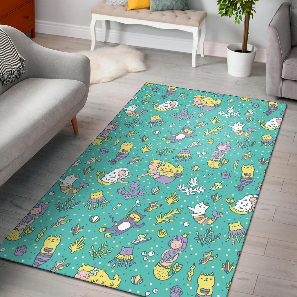 Deschea Krampus Pattern Print Area Rug