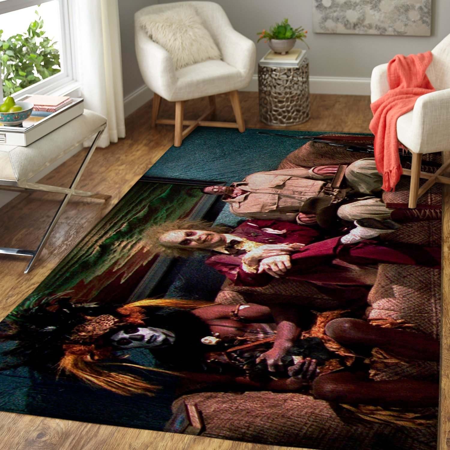 Deschea Labyrinth Colored Pencil Print Movie Area Rug Rectangular Indoor Outdoor Area