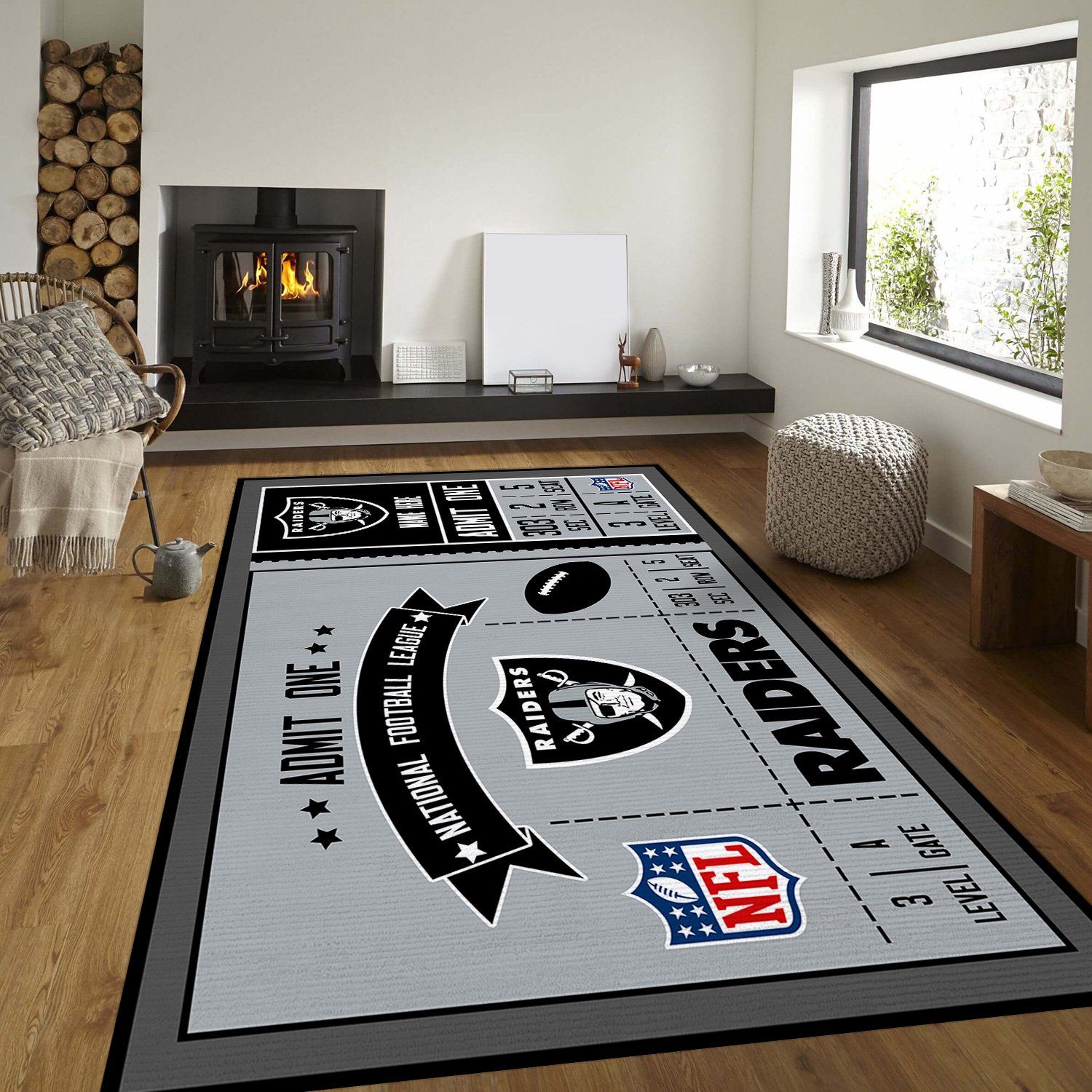 Deschea Las Vegas Raiders Rug – Custom Size And Printing