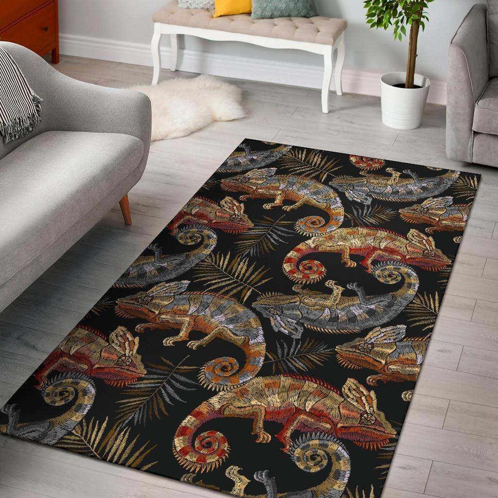 Deschea Lemur Pattern Print Area Rug