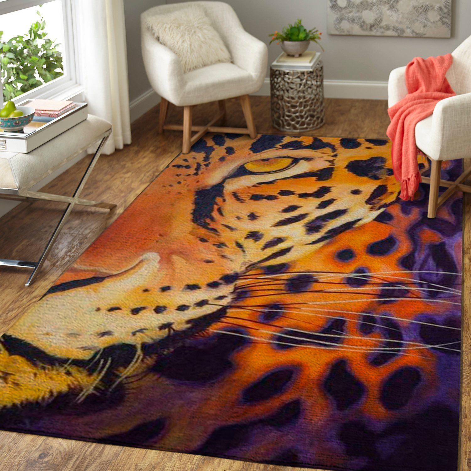 Deschea Leopard Area Rug 191016 Ofd Area