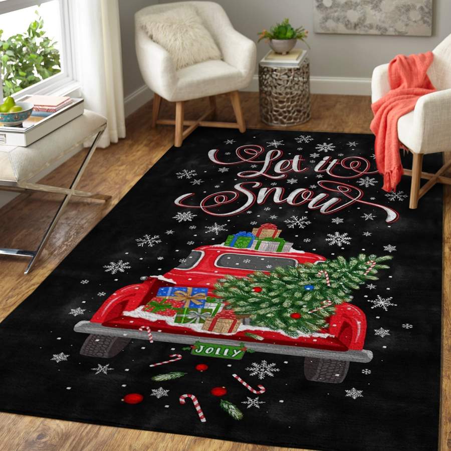 Deschea Let It Snow Area Rug Bedroom