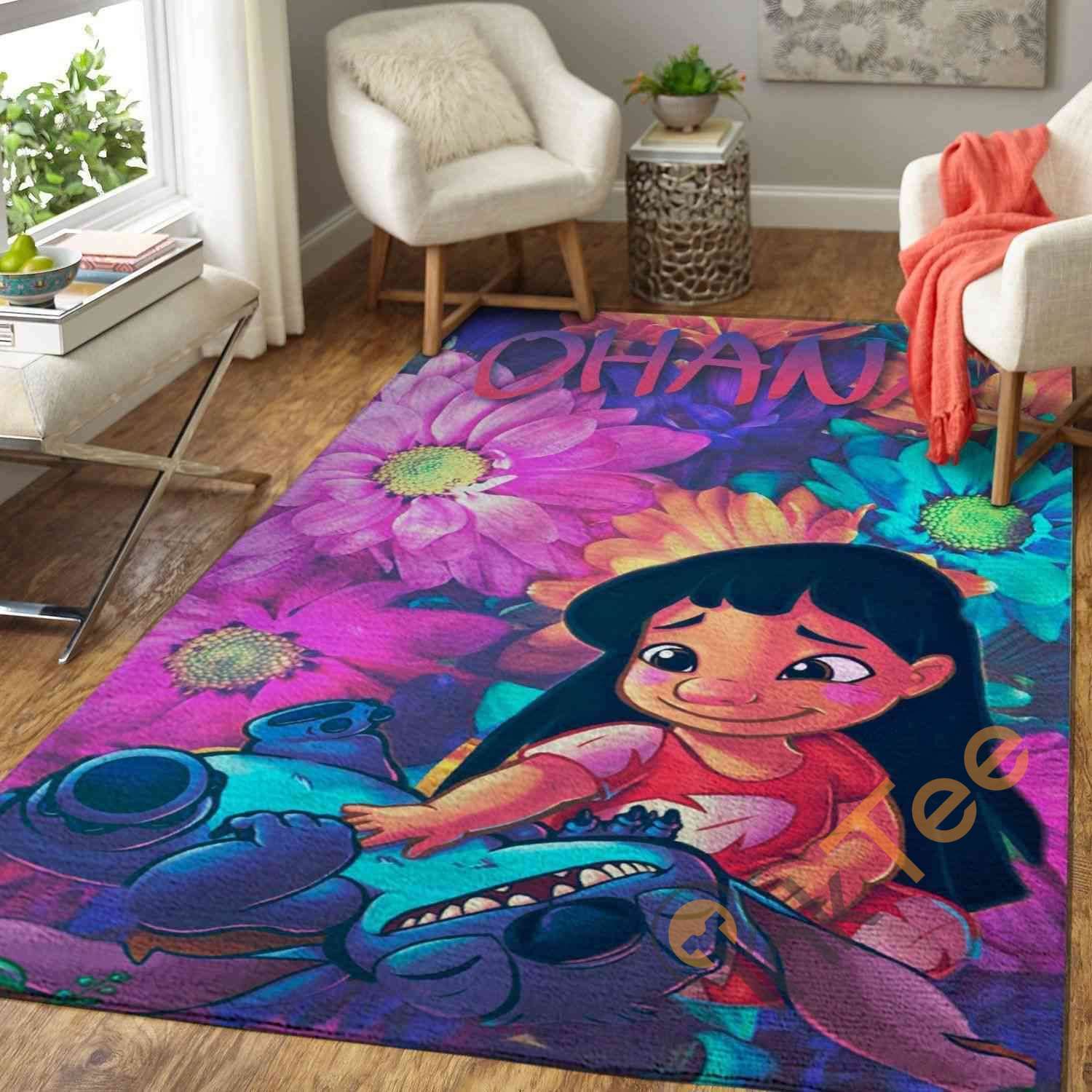 Deschea Lilo Stitch Area Rug