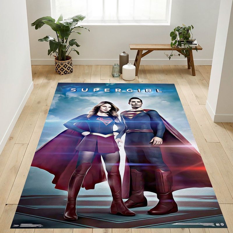 Deschea Linda Danvers Supergirl Vs Clark Joseph Kent Superman Dc Comics Tv Supergirl Cousins Area Rug And Rug