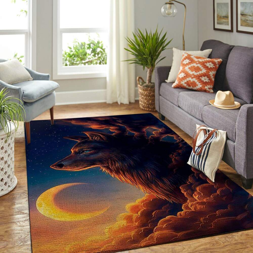 Deschea Lion Area Rug A Night Guardian Lng190827 Ofd Area