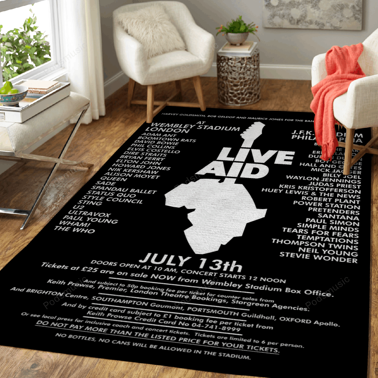 Deschea Live Aid Artwork Black Music Art For Fans Area