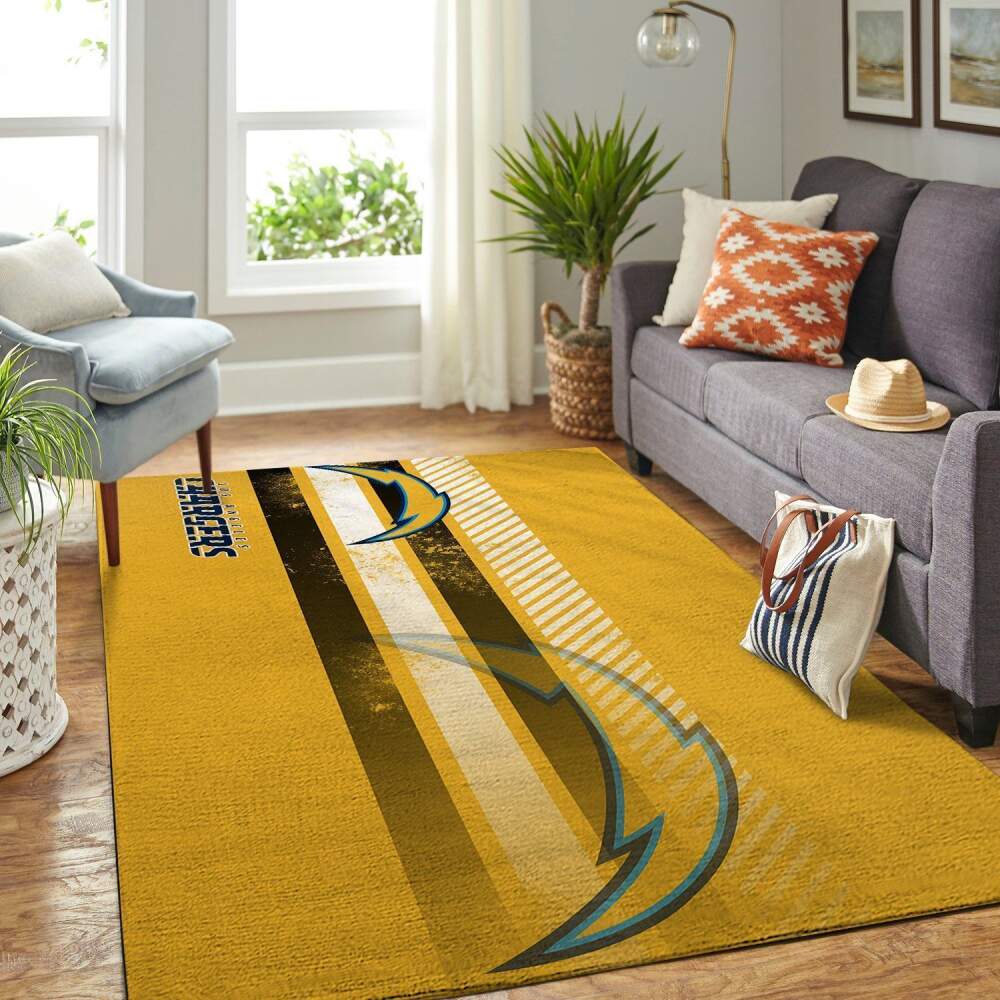 Deschea Los Angeles Chargers Nfl Area Rugs Team Logo Sports