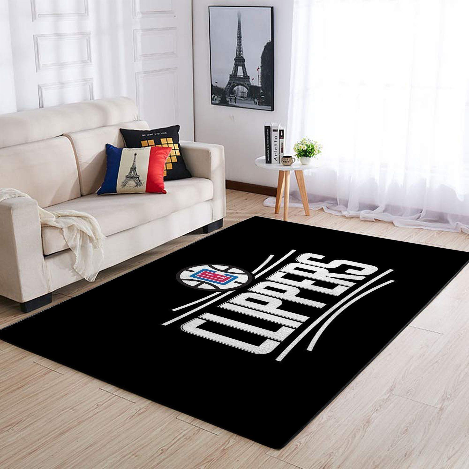 Deschea Los Angeles Clippers Area Rug Nba Basketball Team Logo V5032