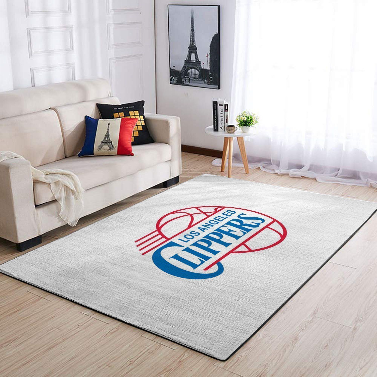 Deschea Los Angeles Clippers Area Rug Nba Basketball Team Logo V5039