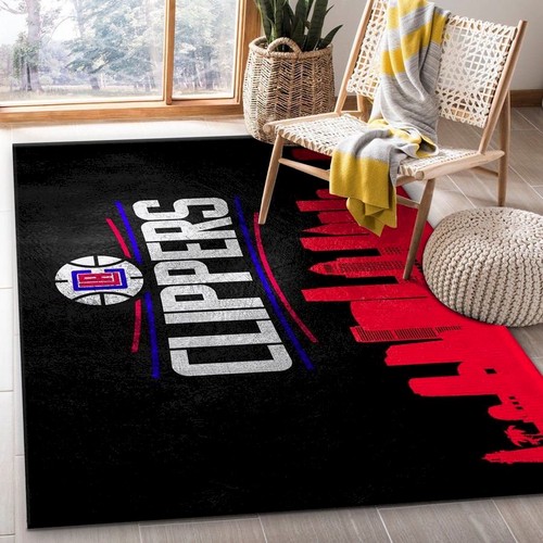 Deschea Los Angeles Clippers Nba Team Logo Area Rug Kitchen Rug Us Deco