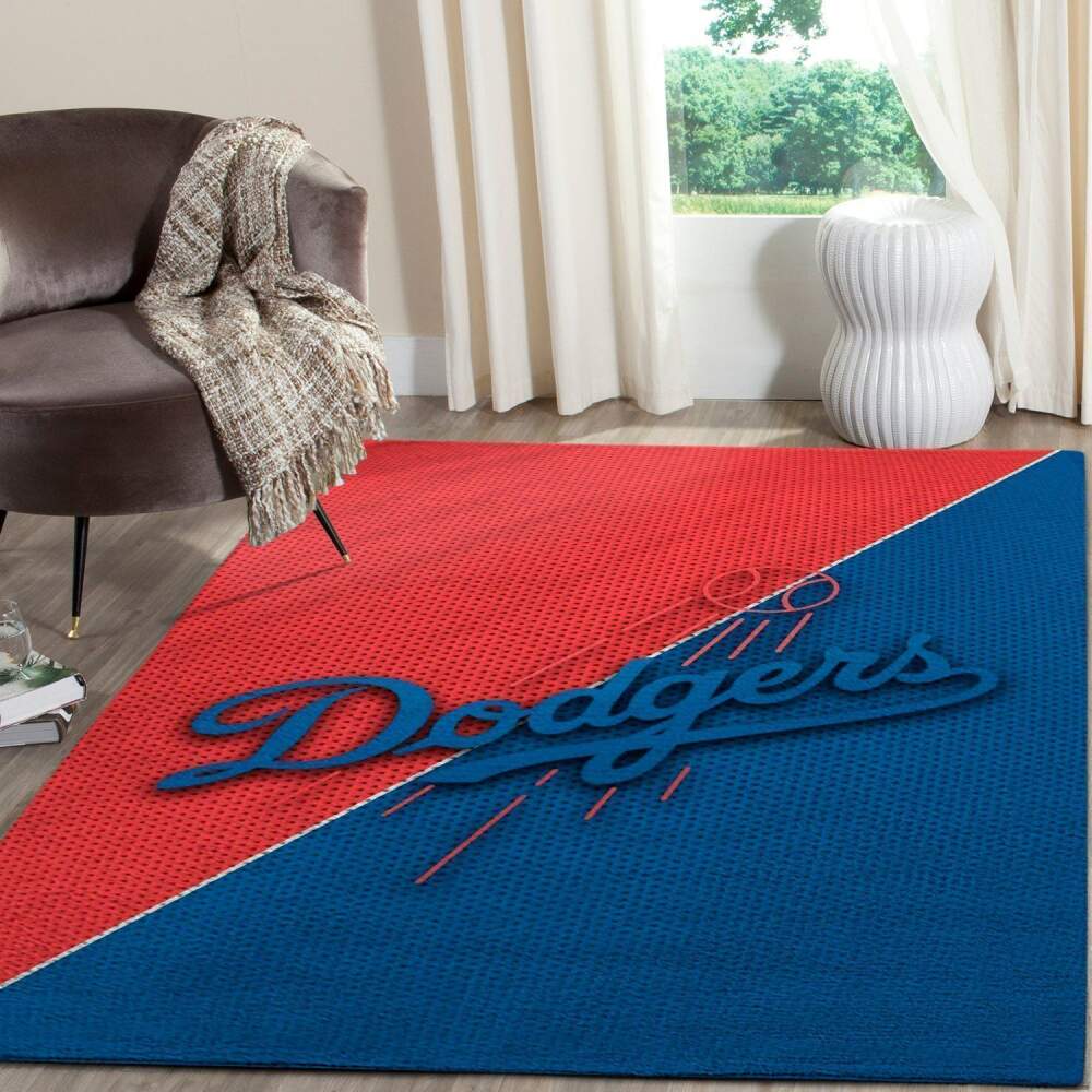 Deschea Los Angeles Dodgers Area Rug Mlb Baseball Team Logo V717