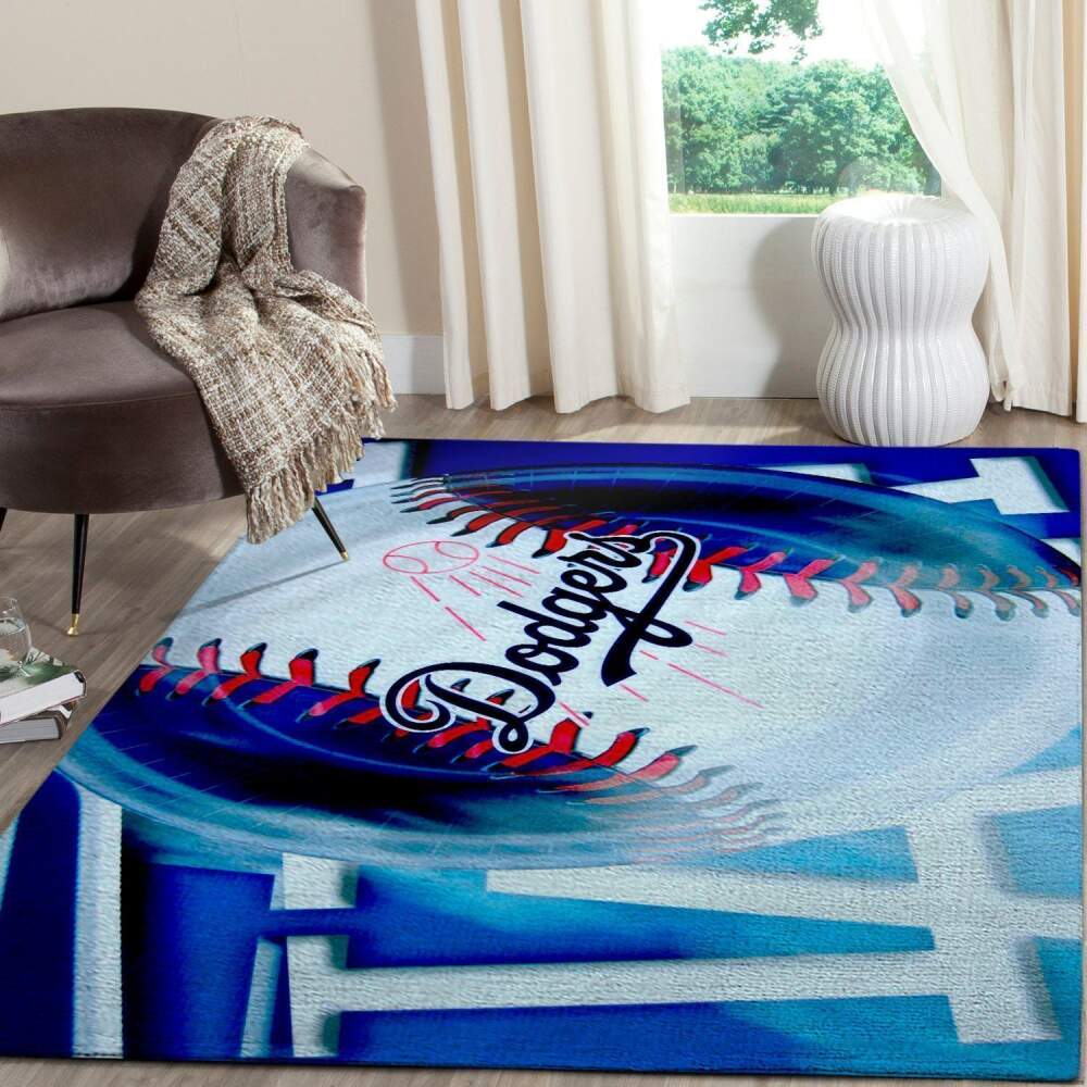 Deschea Los Angeles Dodgers Area Rug Mlb Baseball Team Logo V719