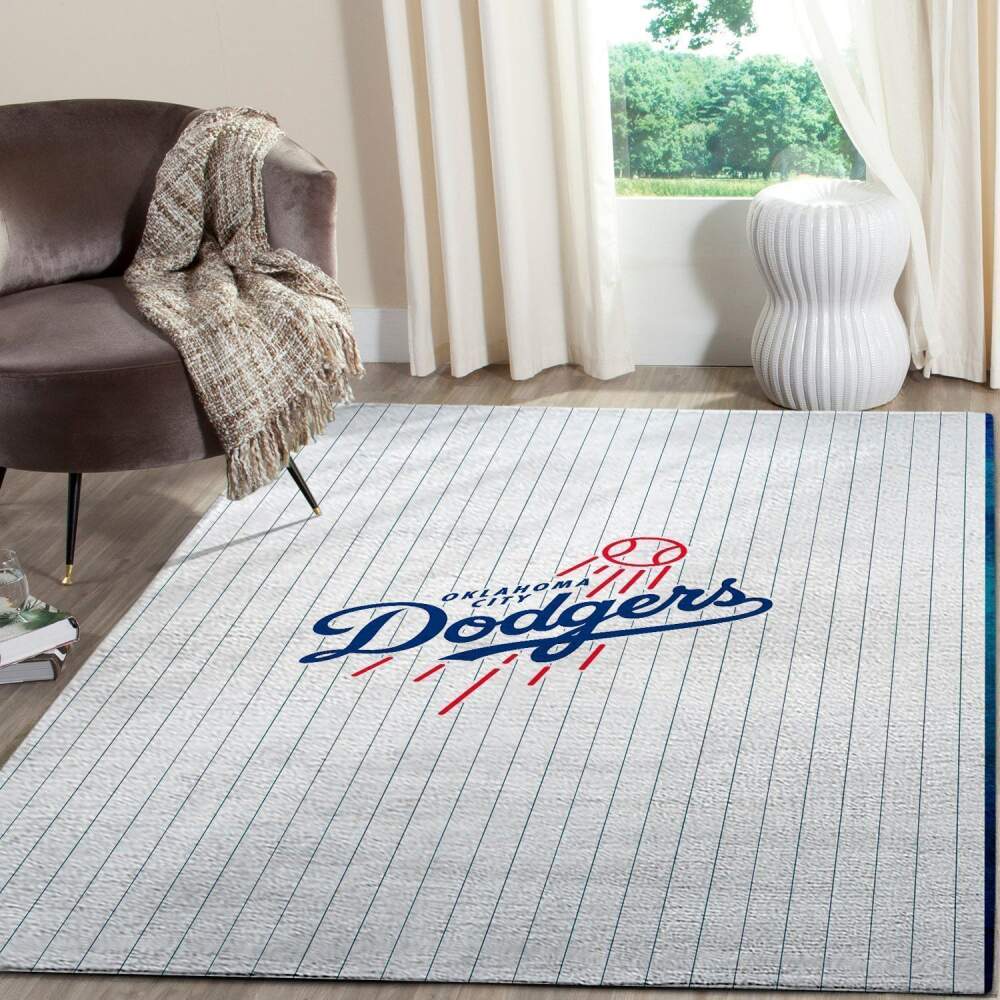 Deschea Los Angeles Dodgers Area Rug Mlb Baseball Team Logo V721