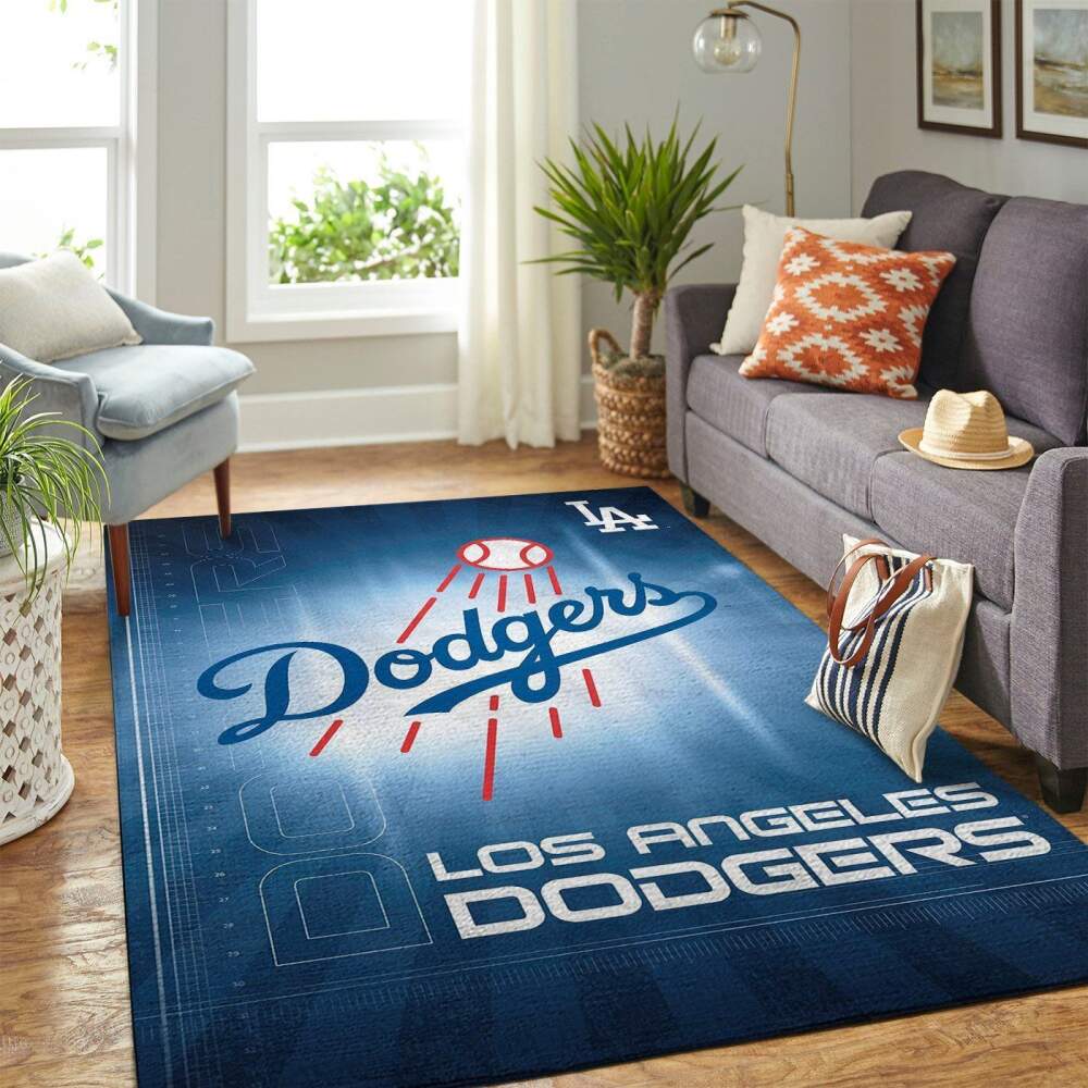 Deschea Los Angeles Dodgers Mlb Area Rugs Team Logo Sports