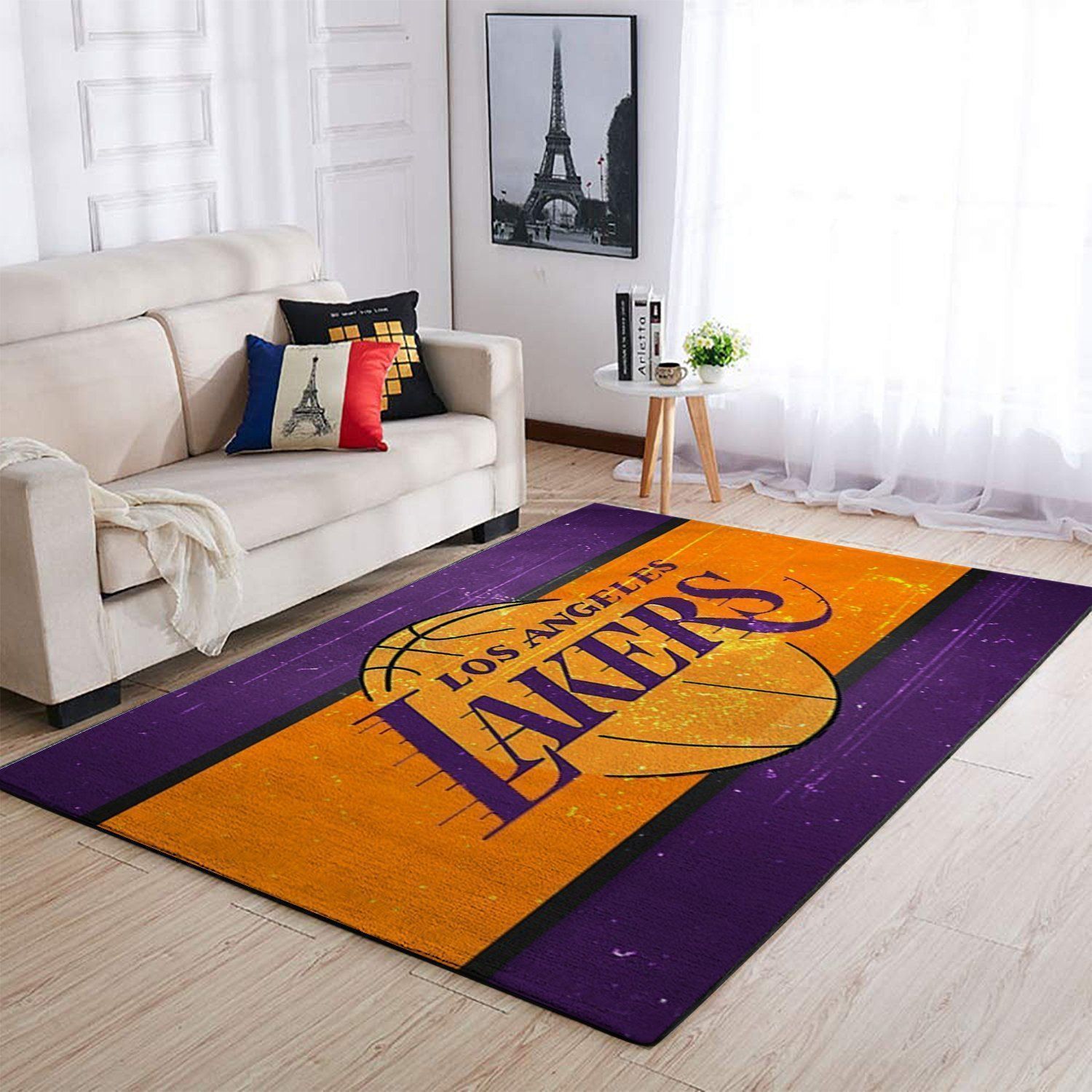 Deschea Los Angeles Lakers Area Rug Nba Basketball Team Logo V526