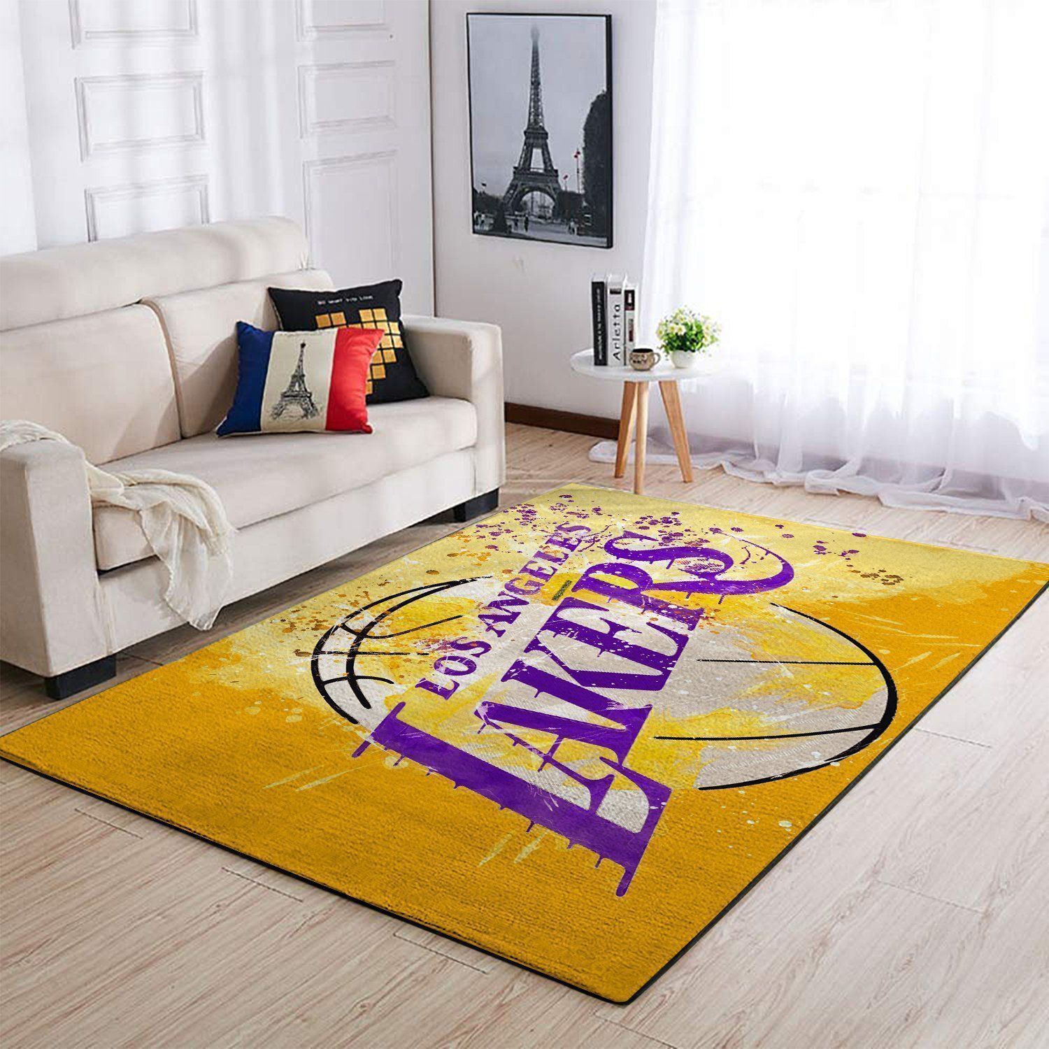 Deschea Los Angeles Lakers Area Rug Nba Basketball Team Logo V528