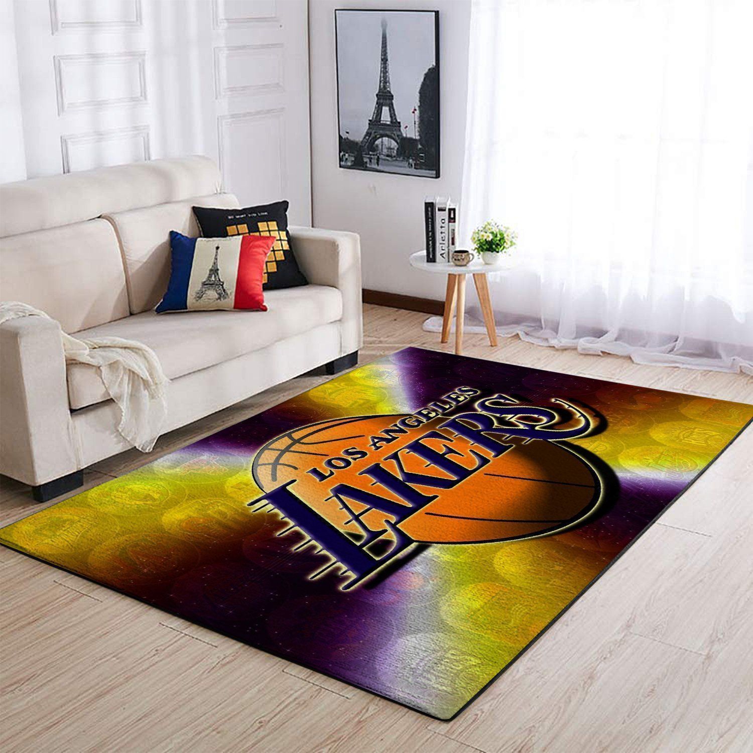 Deschea Los Angeles Lakers Area Rug Nba Basketball Team Logo V529