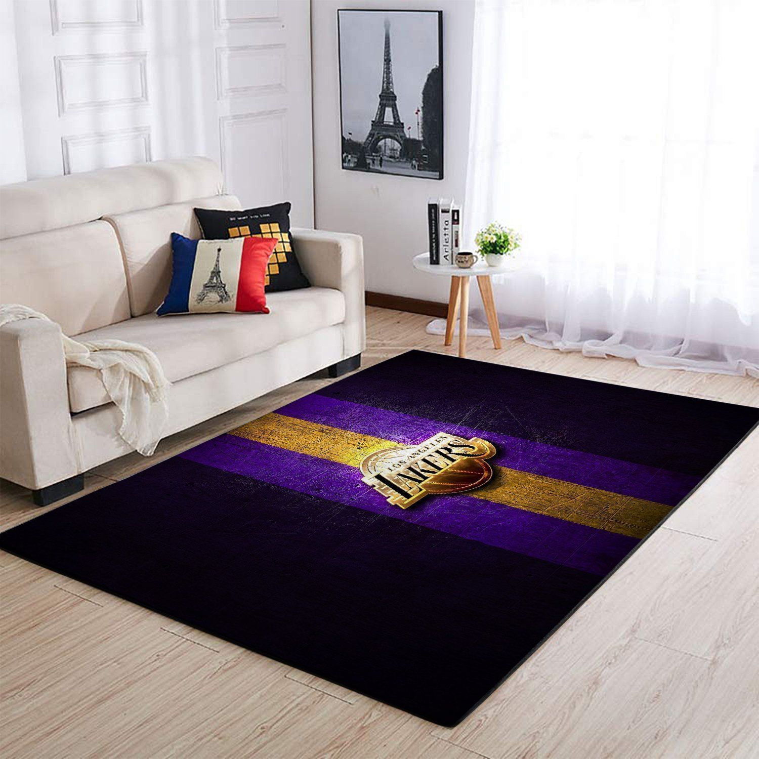 Deschea Los Angeles Lakers Area Rug Nba Basketball Team Logo V530