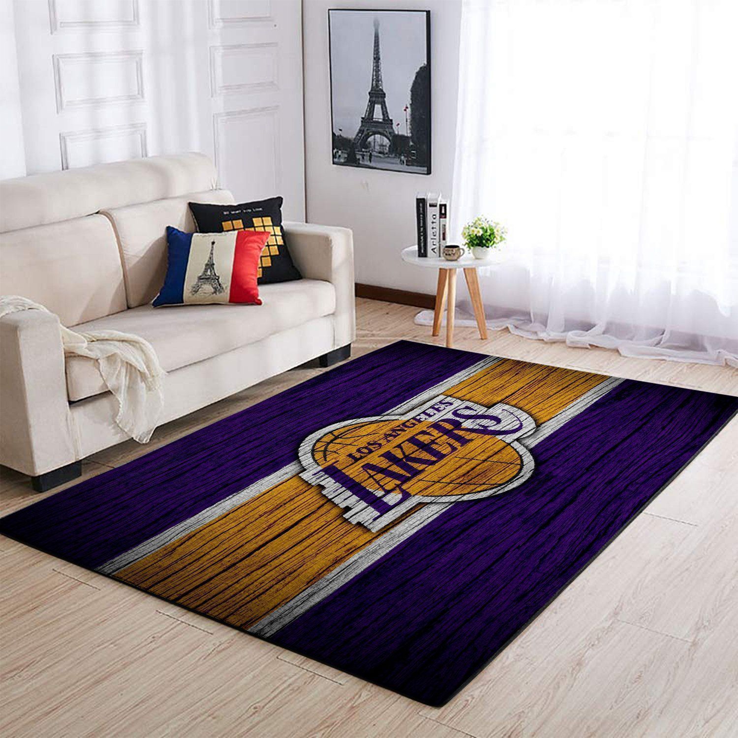 Deschea Los Angeles Lakers Area Rug Nba Basketball Team Logo V534