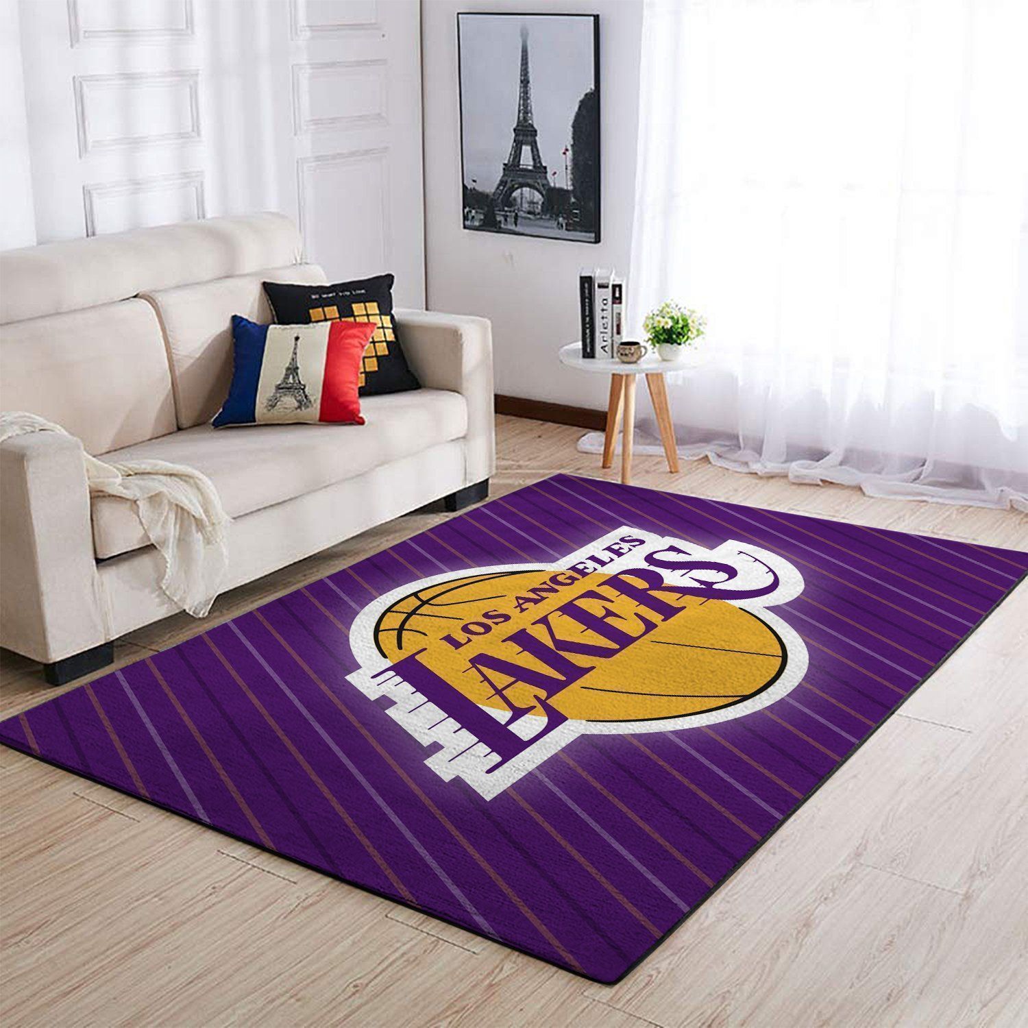 Deschea Los Angeles Lakers Area Rug Nba Basketball Team Logo V535