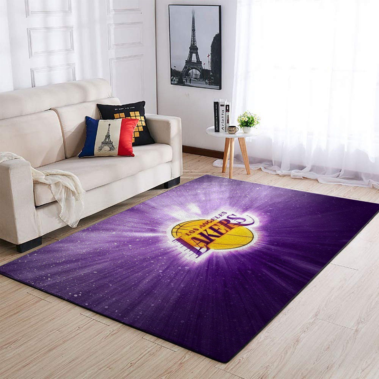 Deschea Los Angeles Lakers Area Rug Nba Basketball Team Logo V537