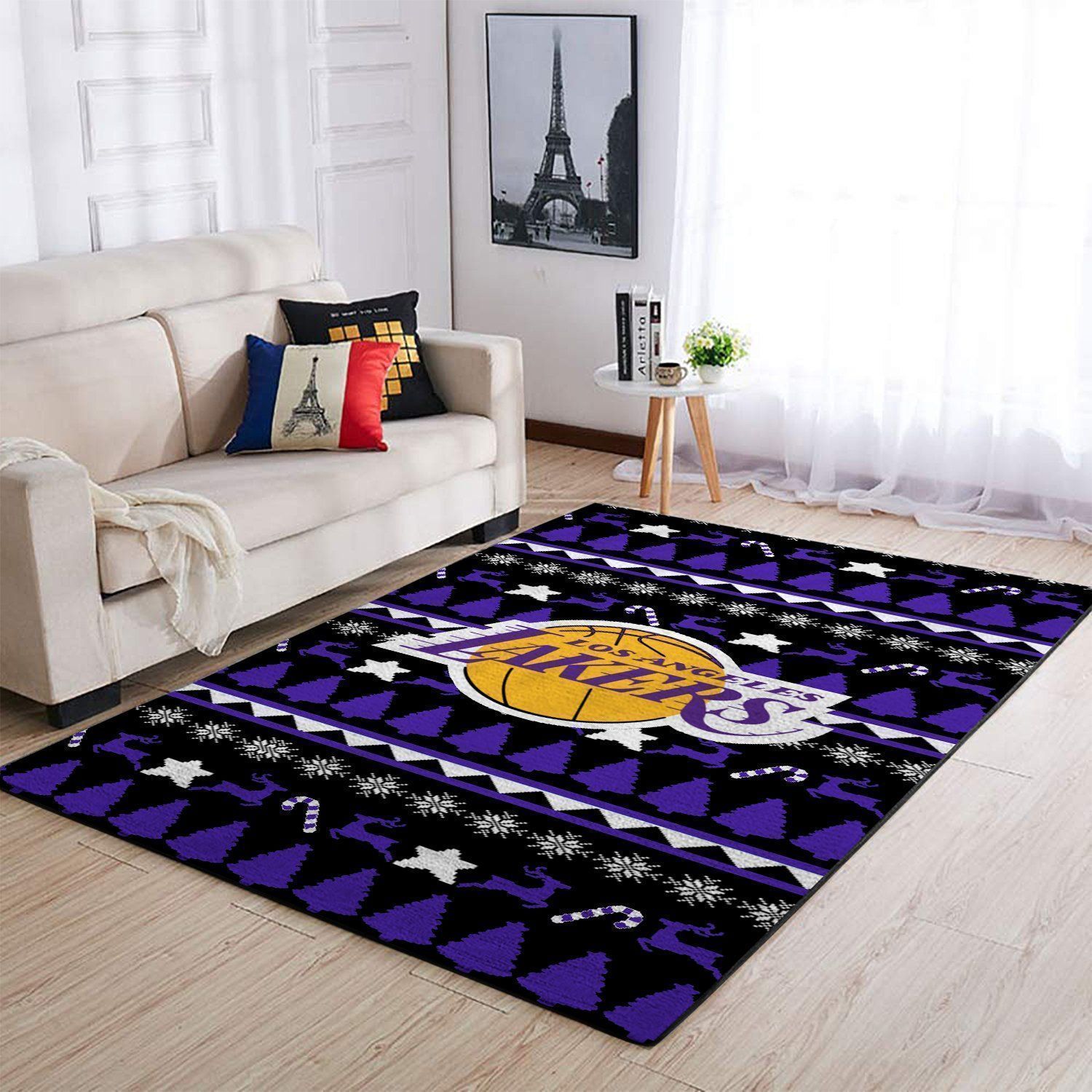 Deschea Los Angeles Lakers Area Rug Nba Basketball Team Logo V544