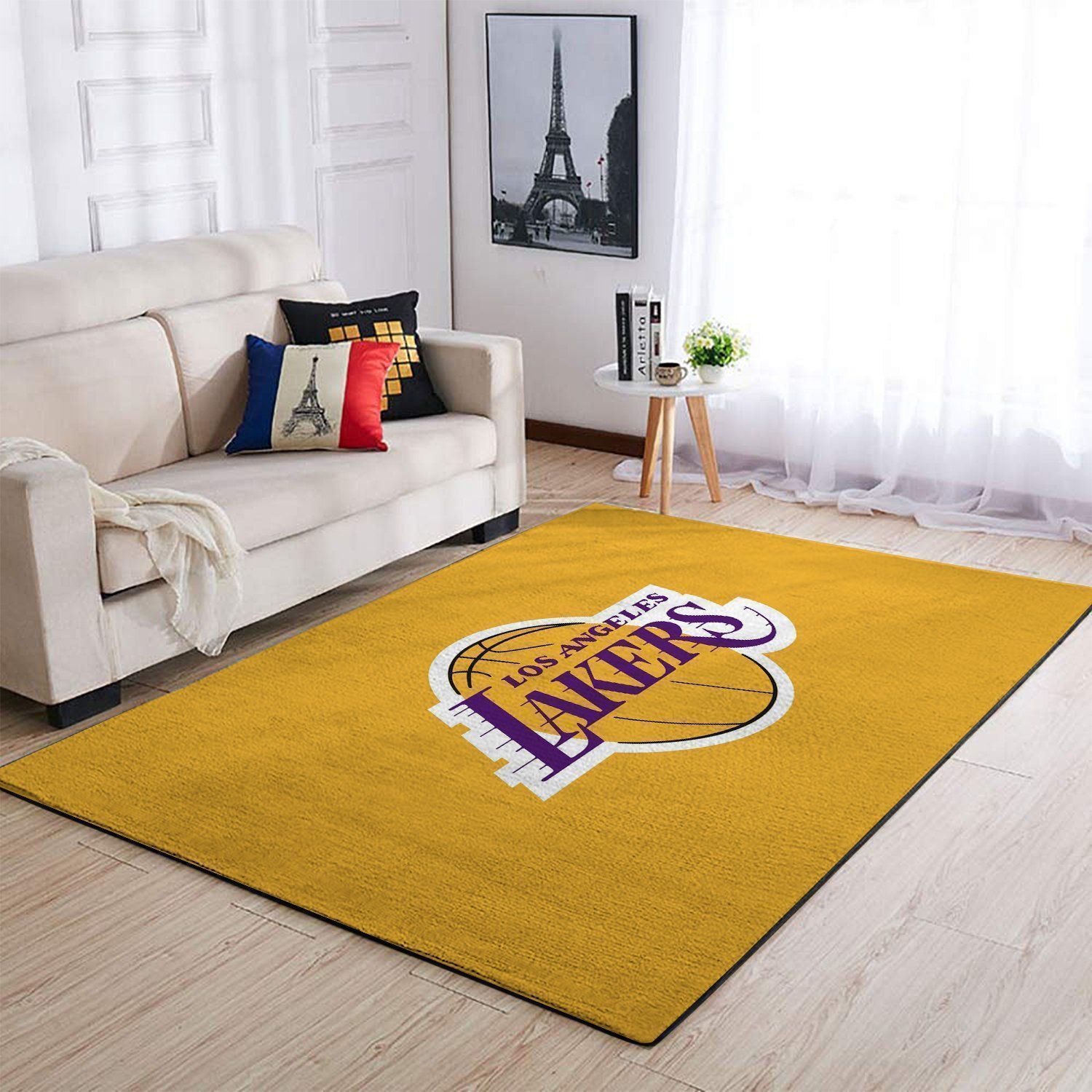 Deschea Los Angeles Lakers Area Rug Nba Basketball Team Logo V548