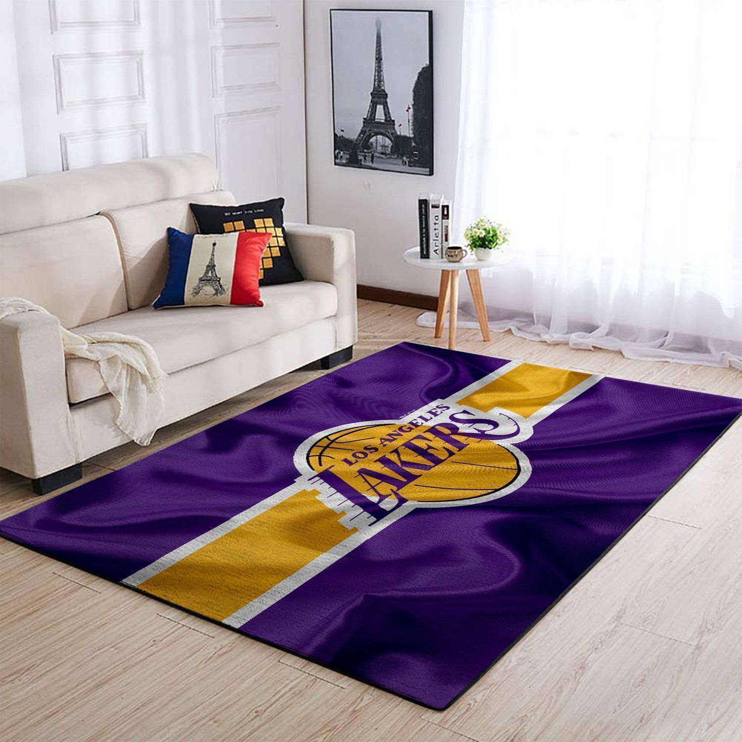 Deschea Los Angeles Lakers Area Rug Nba Basketball Team Logo V552