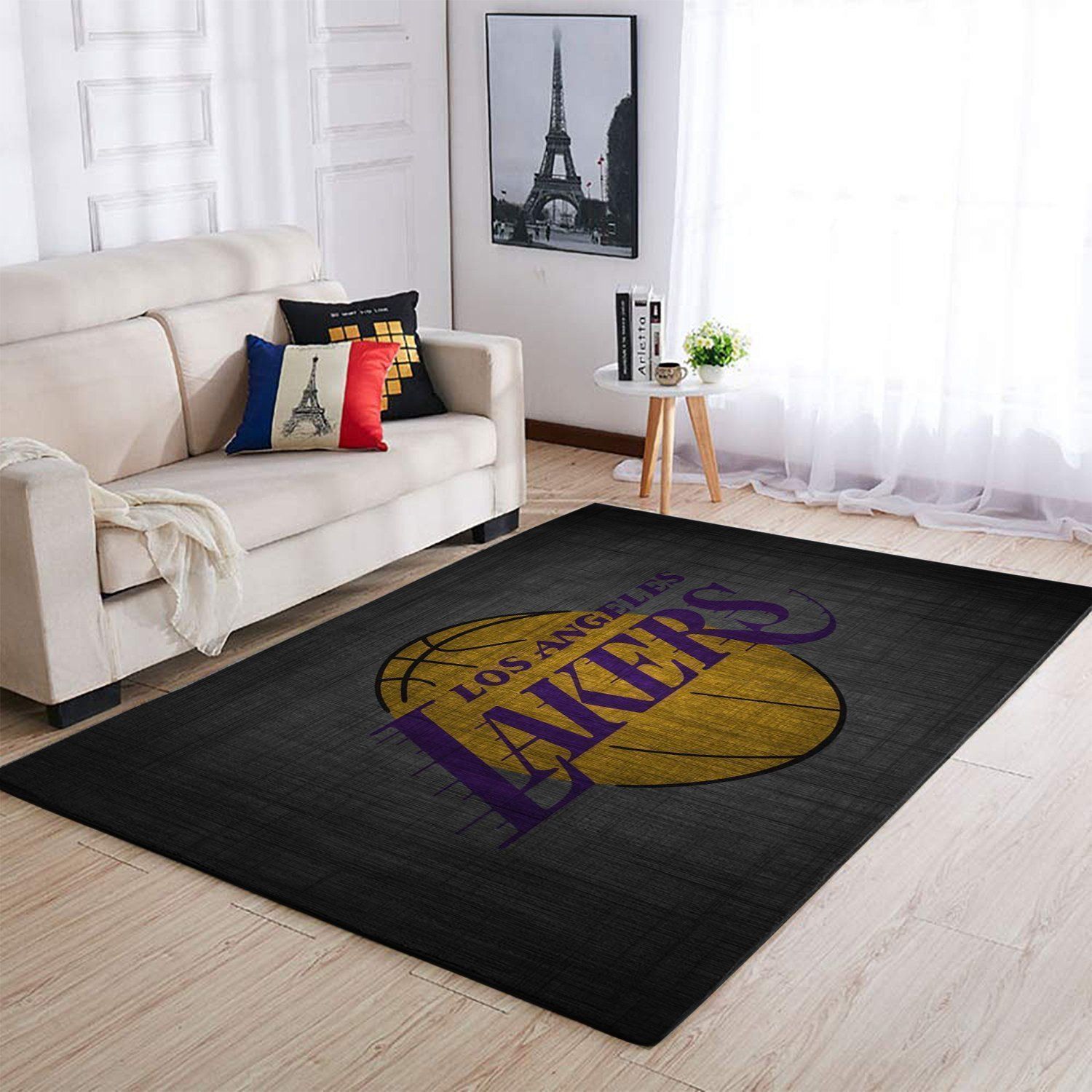 Deschea Los Angeles Lakers Area Rug Nba Basketball Team Logo V554