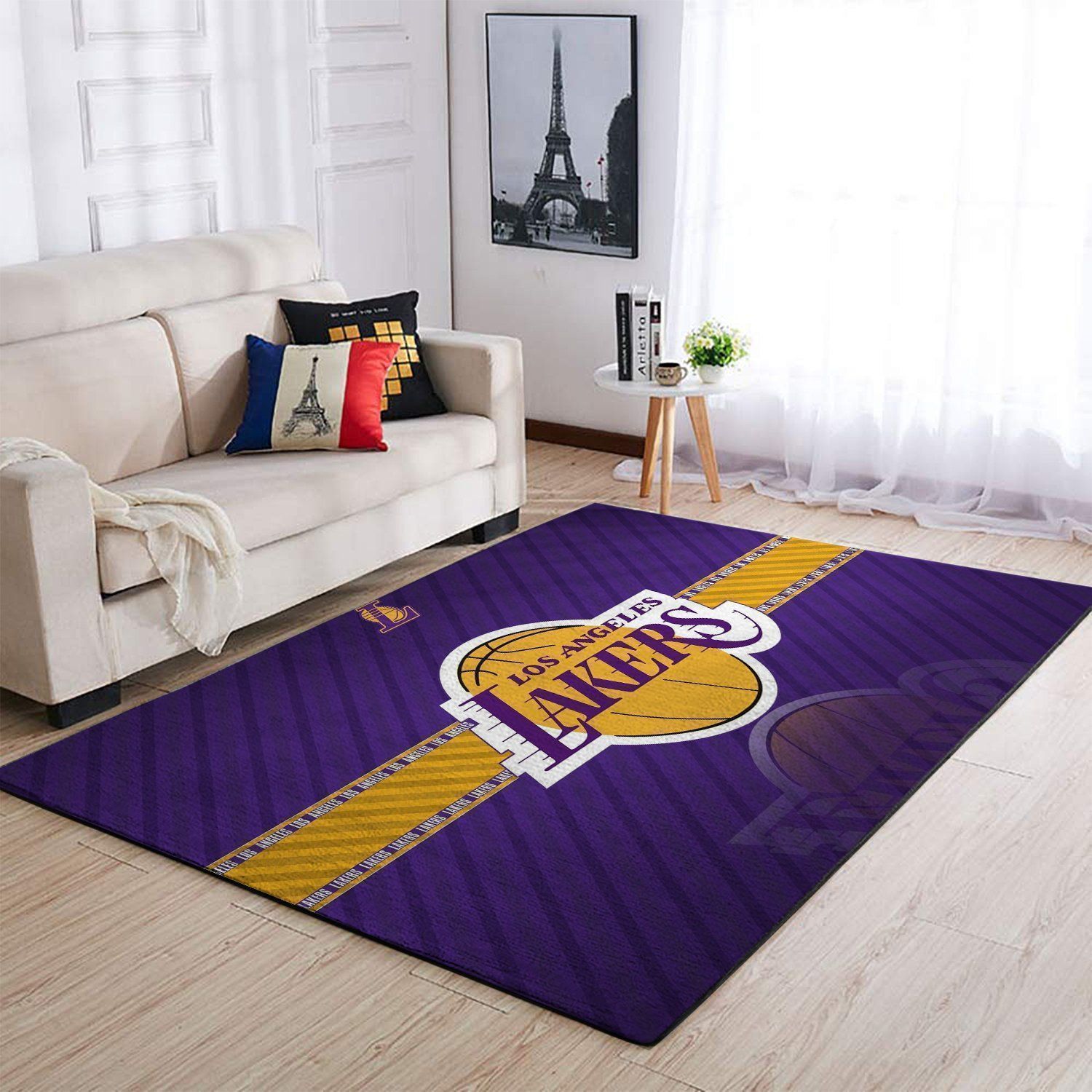 Deschea Los Angeles Lakers Area Rug Nba Basketball Team Logo V555