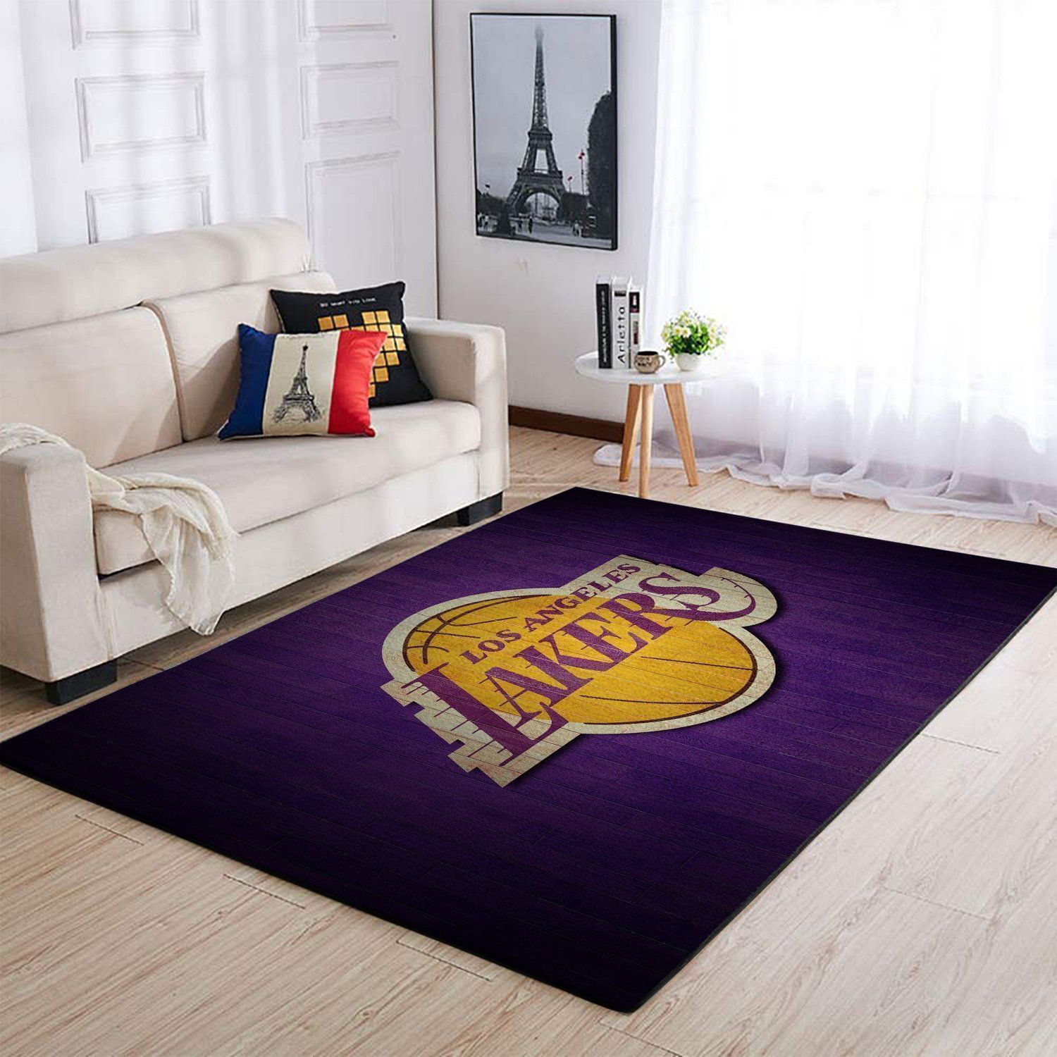 Deschea Los Angeles Lakers Area Rug Nba Basketball Team Logo V556