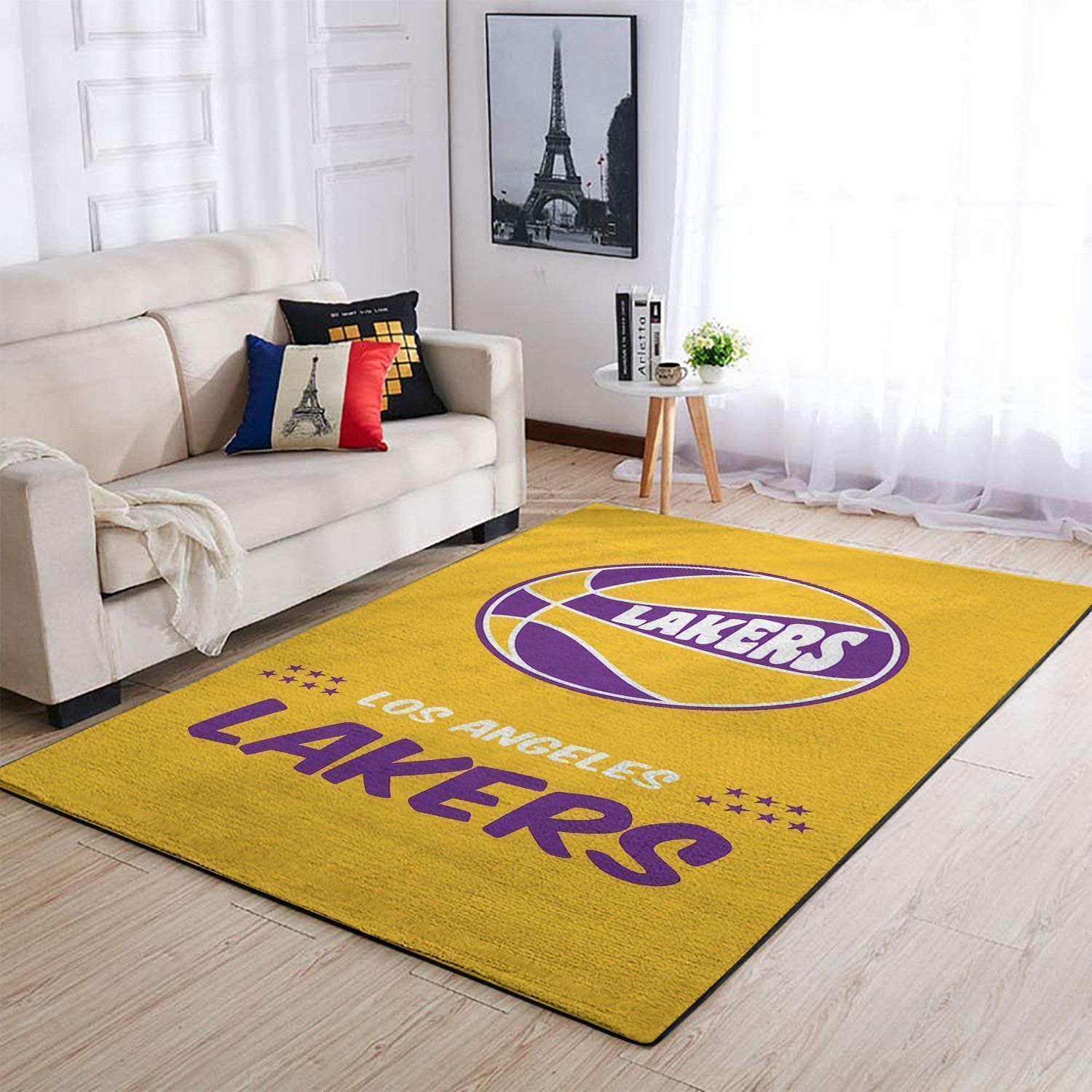 Deschea Los Angeles Lakers Area Rug Nba Basketball Team Logo V557