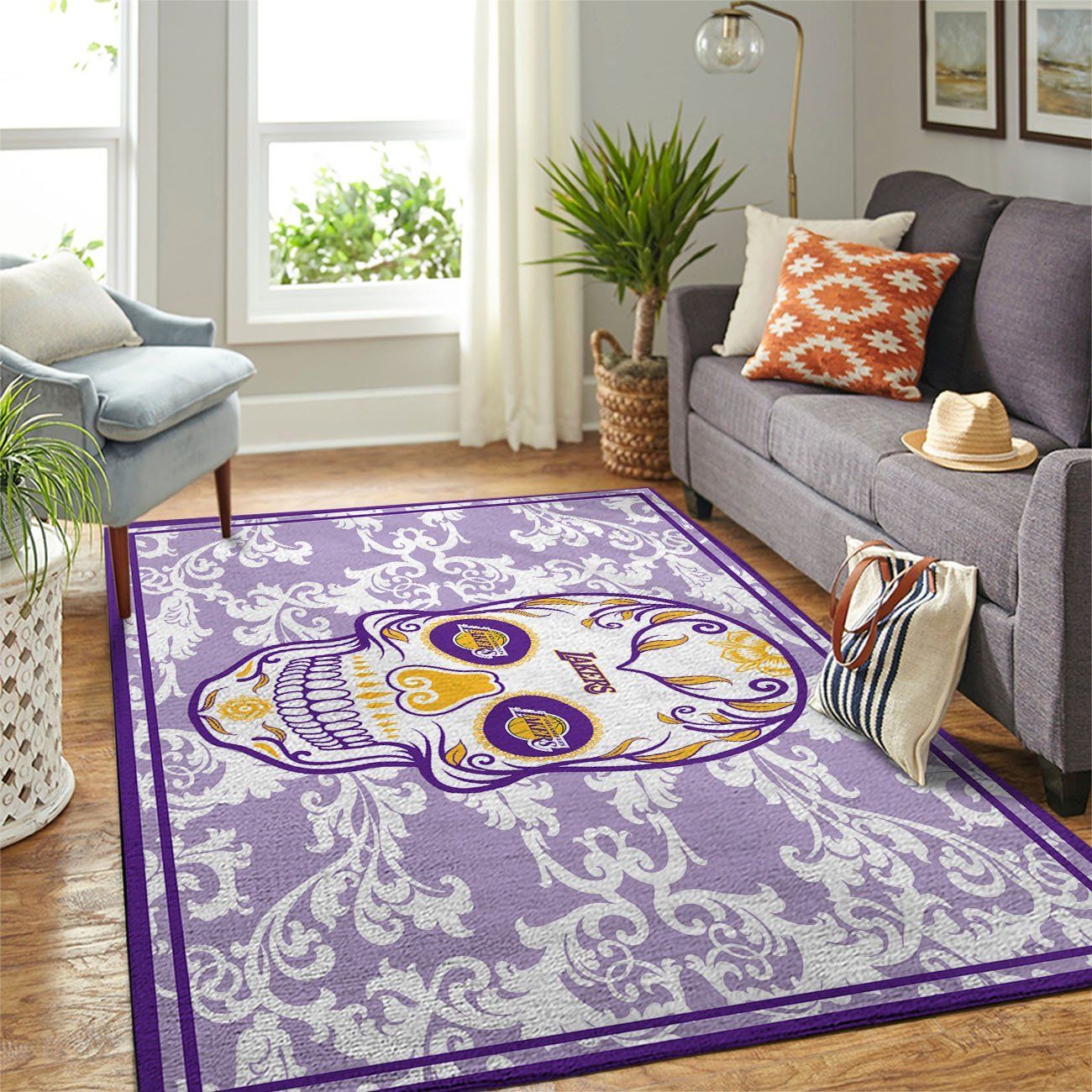 Deschea Los Angeles Lakers Living Room Area Rug