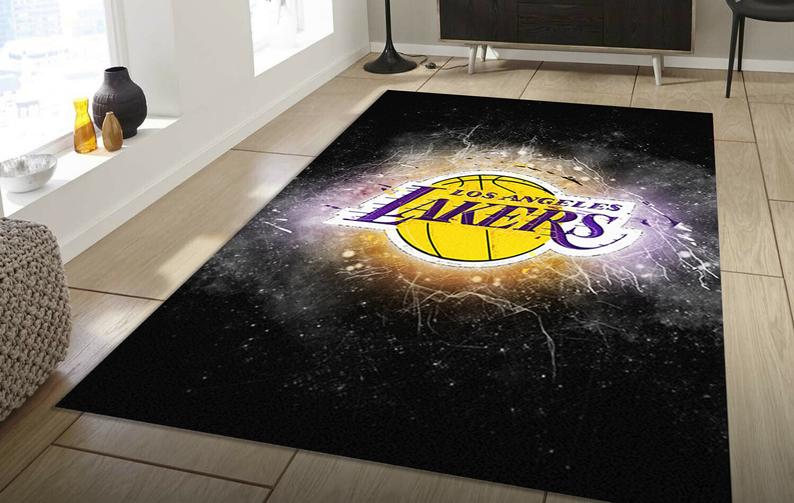 Deschea Los Angeles Lakers Rug Area Rug Basketball Legend Living Sport