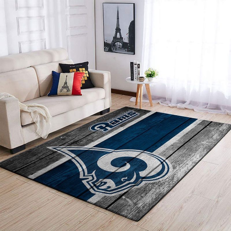 Deschea Los Angeles Rams American Nfl 41 Area Rug And