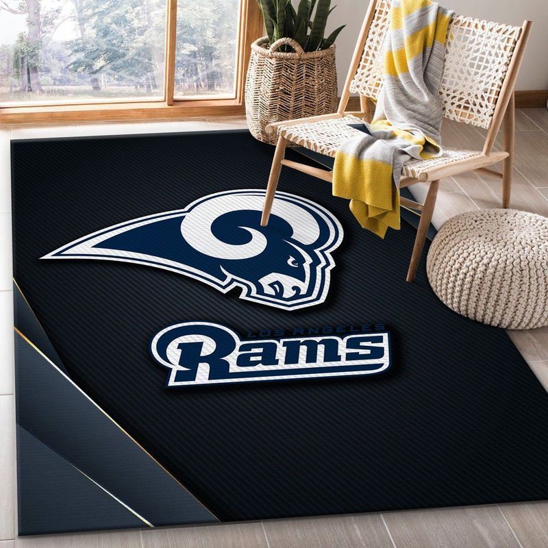 Deschea Los Angeles Rams American Nfl 51 Area Rug And