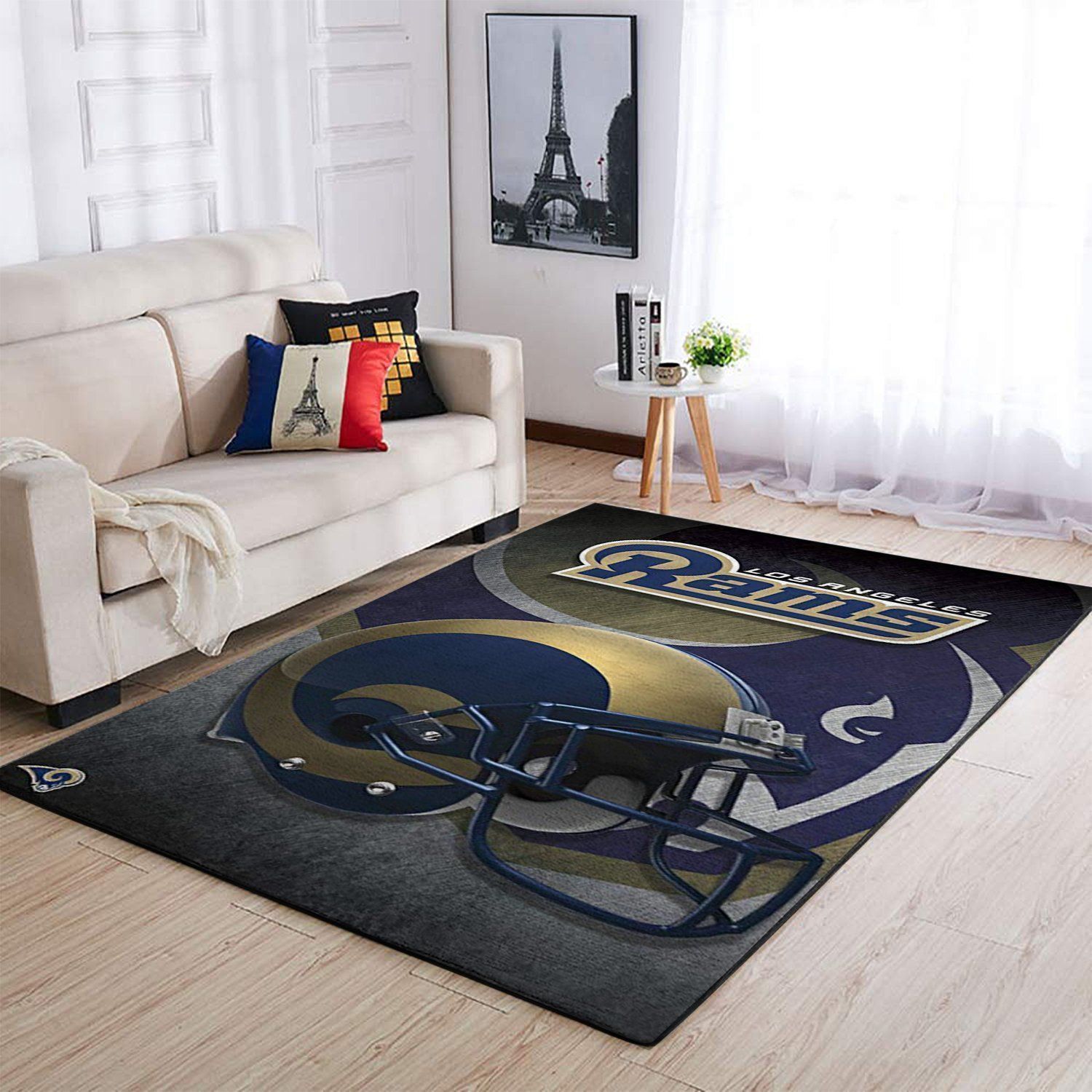 Deschea Los Angeles Rams Area Rug Nfl Football Team Logo V11154