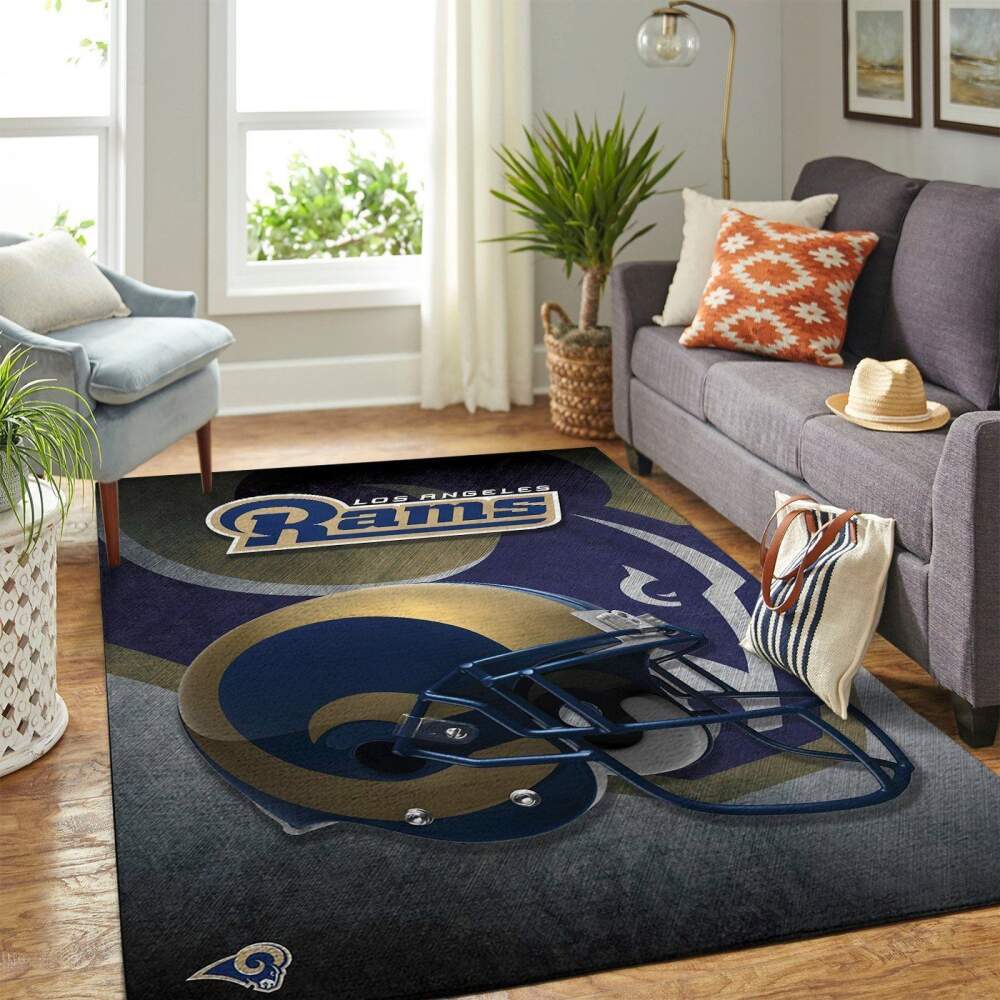 Deschea Los Angeles Rams Nfl Area Rugs Team Helmet Sports