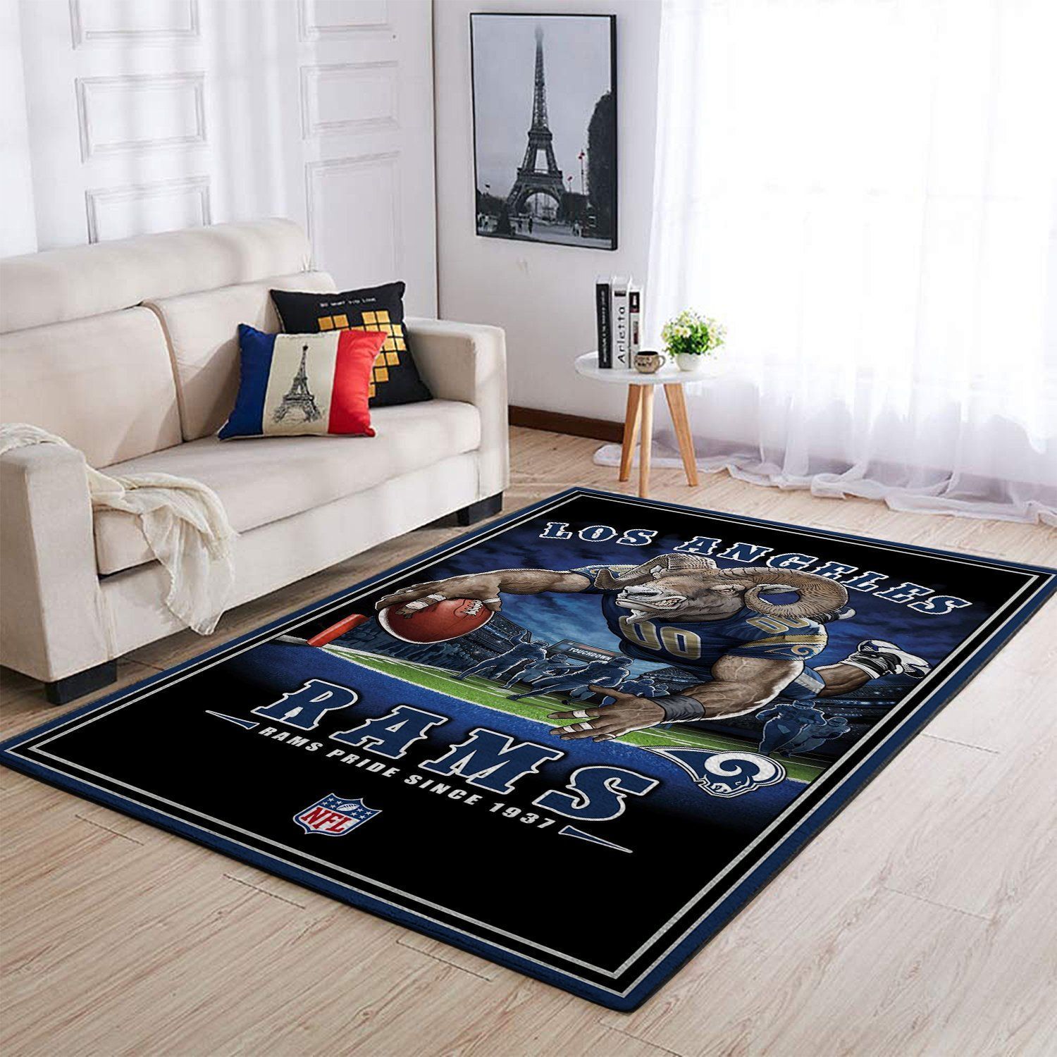 Deschea Los Angeles Rams Nfl Team Pride Rectangle Area Rug Area