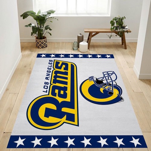 Deschea Los Angeles Rams Retro Nfl Logo Area Rug For Gift Rug