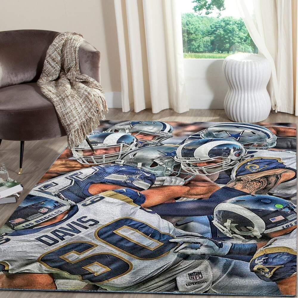 Deschea Los Angeles Rams Team Area Rug Nfl Football