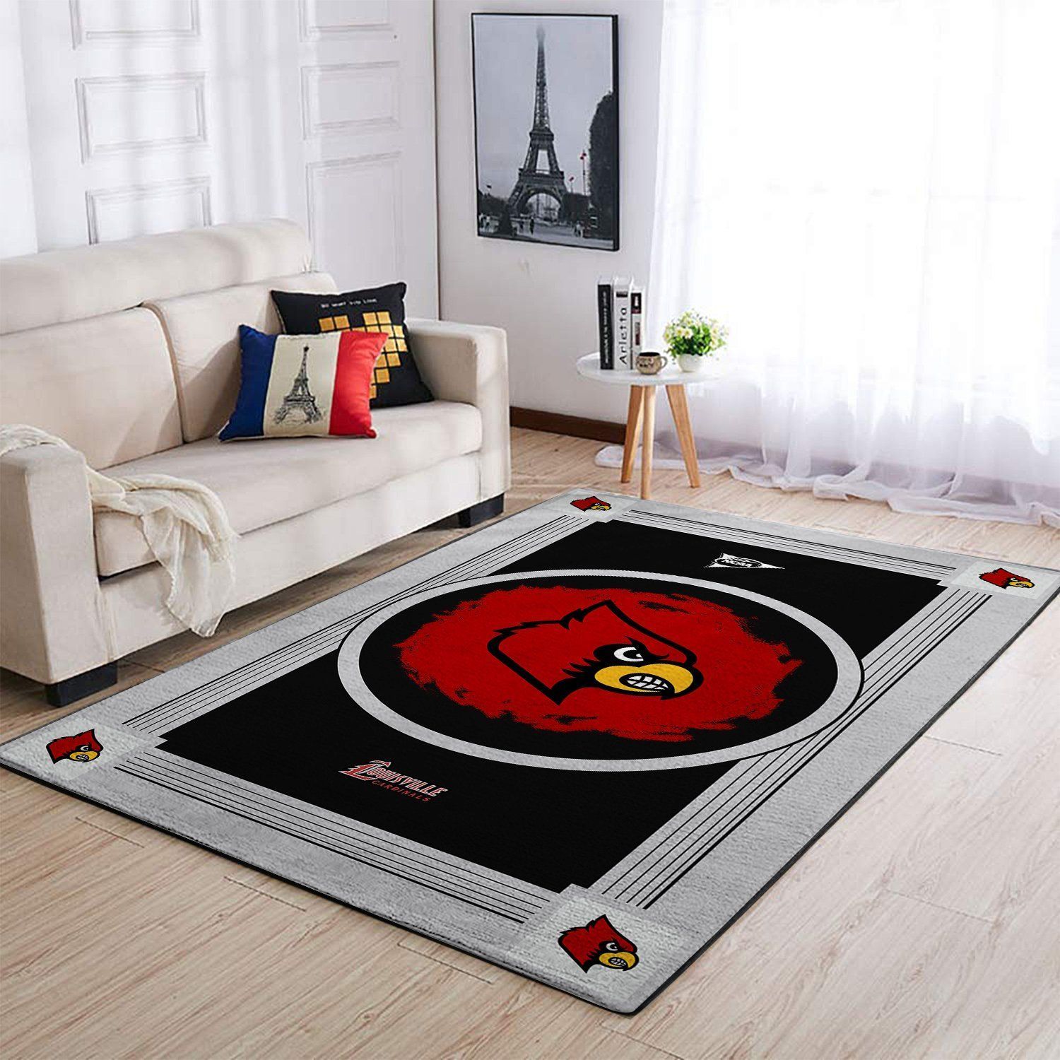 Deschea Louisville Cardinals Ncaa Area Rugs Team Logo