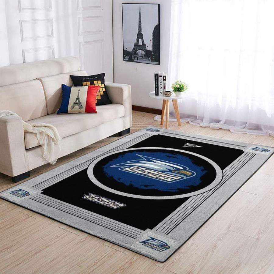 Deschea Maine Black Bears Field Area Rug Football Team Logo Rug F102148