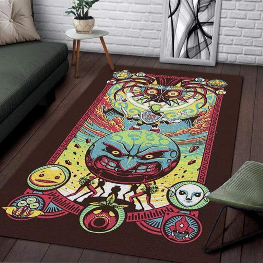 Deschea Majora Mask Area Rug Bedroom