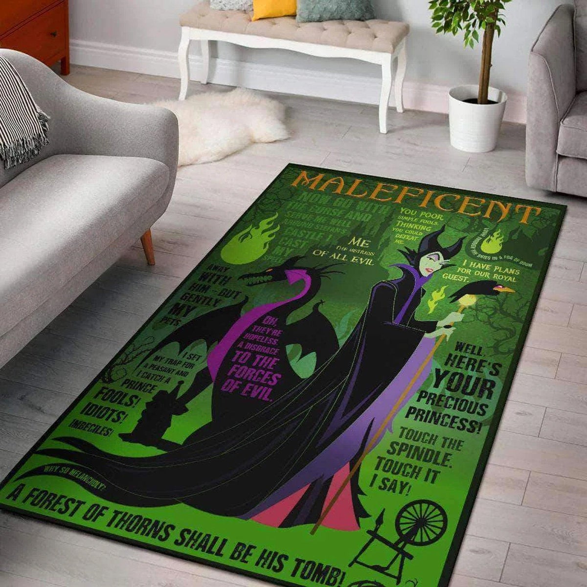 Deschea Zootopia Disney Movie Living Room Area Rug