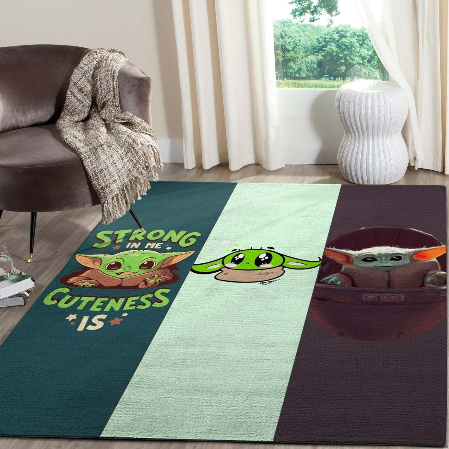 Deschea Mandalorian Baby Yoda  Star Wars Rugs – Custom Size And Printing