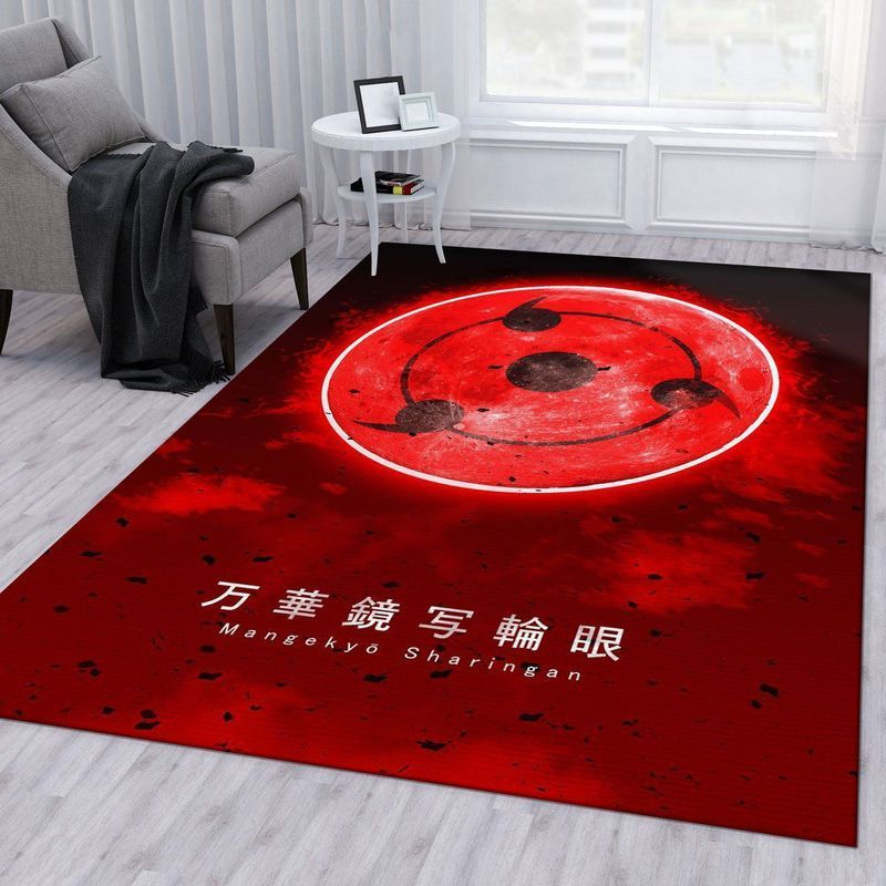 Deschea Mangekyo Sharingan Anime 2 Area Rug And