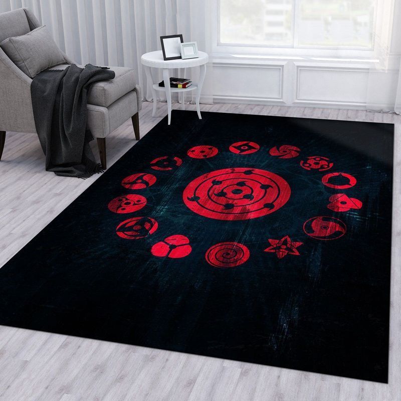 Deschea Mangekyou Sharingan 2 Area Rug And