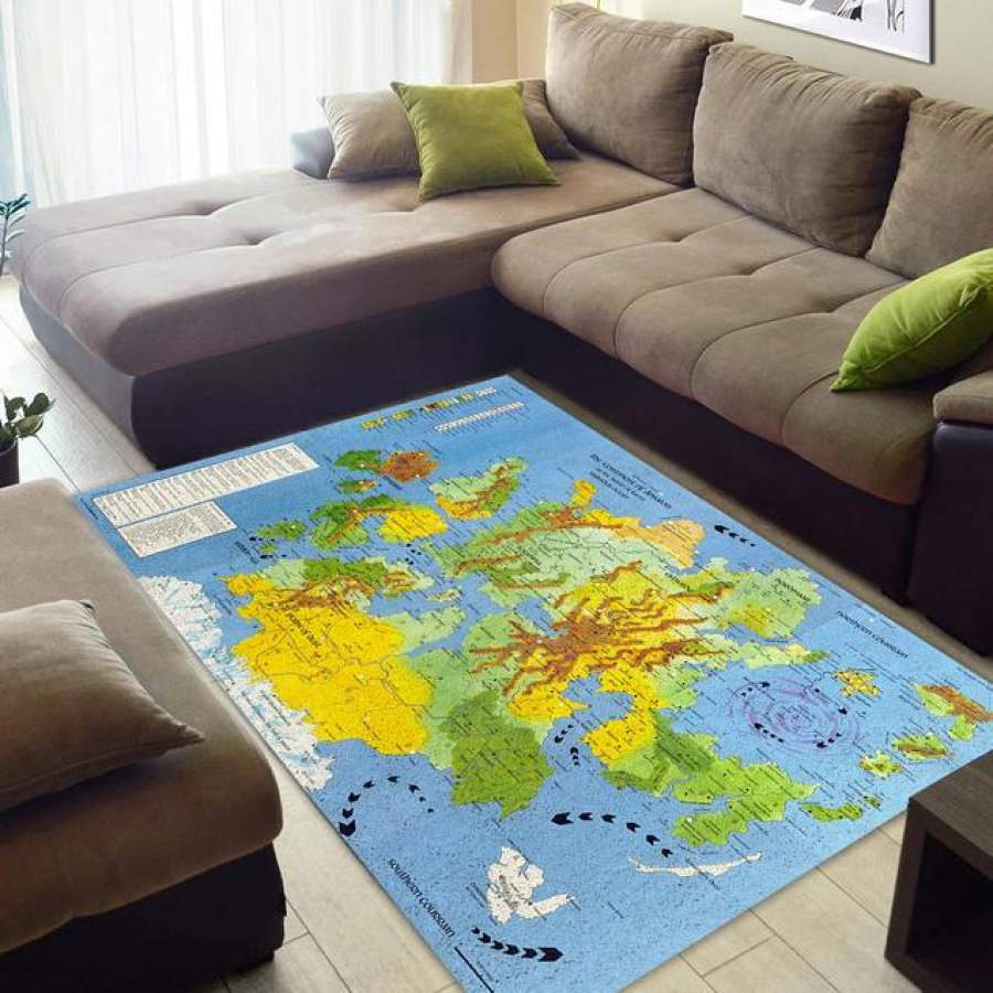 Deschea Map Of Krynn Area Rug Bedroom