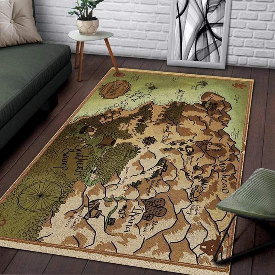 Deschea Map Of Termina Area Rug Bedroom